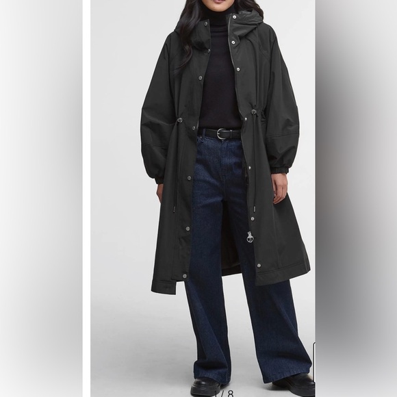 Barbour Jackets & Blazers - Barbour NEW Size US 8 Sidney Longline Waterproof Jacket Black